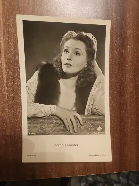Autogrammkarte Film Zarah Leander/1940er/Ross-Verlag/Echtfoto/SW-Foto
