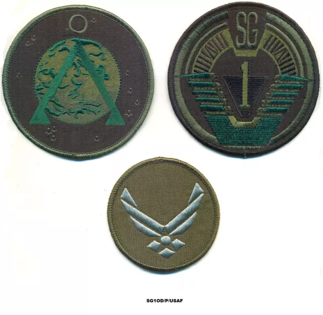 STARGATE SG-1 PATCH OLIVE DRAB SET / SGPod/SG1od/SGUSAFod