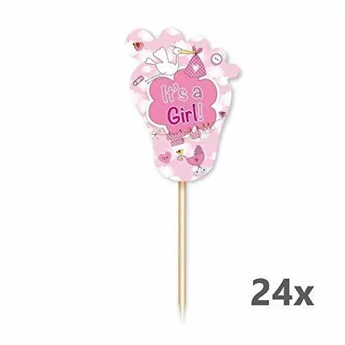 Its A Girl. 24Party Picks for a childrens birthday party picks Flag Party Baby