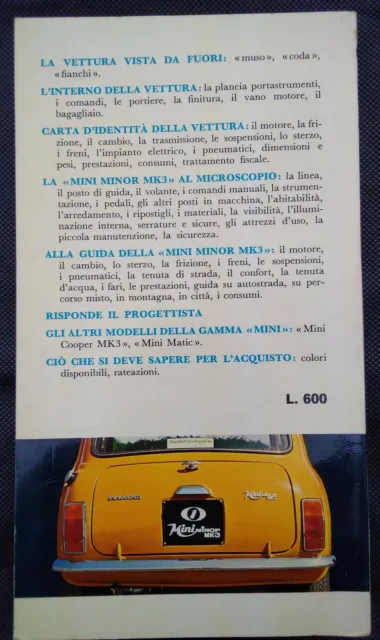 Auto Pocket MINI MINOR MK3 Innocenti EDIPRINT 1970 Design/Foto/Dettagli/Modelli 2