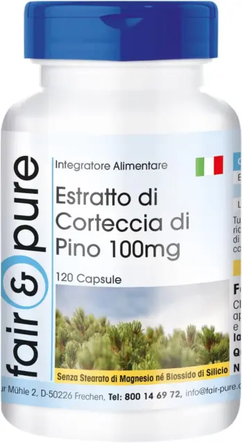 ® - Estratto Di Corteccia Di Pino 100Mg - Vegan - 95% Proantocianidine - Potente