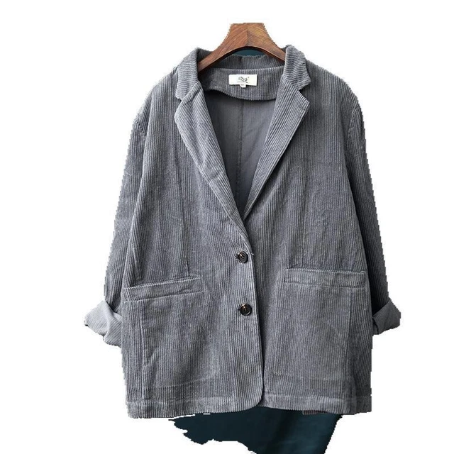 Blazer Femme Décontracté - Veste Taille Grande à Revers Avec Poches - Style Cardigan Sur Mesure