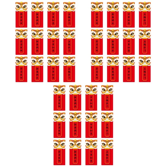 72 Pcs Paper New Year Red Envelope 2021 Lucky Money Envelopes
