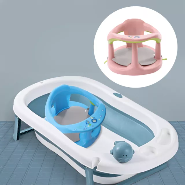 US Baby Bathtub Seat Baby Bath Seat for Tub Sit Up Infant Shower Chair Anti Slip 2