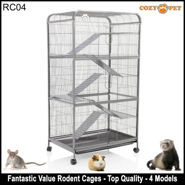 Cozy Pet Rodent Cage for Rat, Ferret, Chinchilla, Degu or other Small Pets RC04