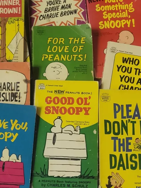 Peanuts Charlie Brown Snoopy Vintage Collectible Books Comics by Charles Schultz