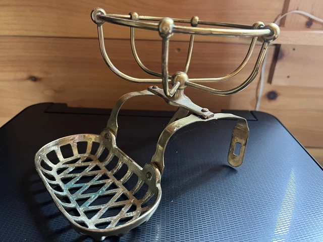 Antique Claw Foot Tub Brass Soap Dish And Sponge Holder -Rim Mount