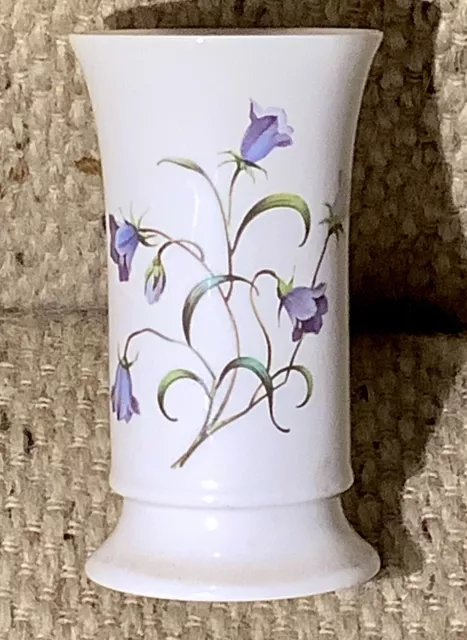 Vintage Spode England Fine Bone China Campanula Floral Vase 9.5cm Tall 3