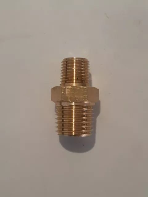 BRASS NIPPLE PIPE REDUCER  1/8" MALE To 1/4" MALE NPT ADAPTER FITTING,