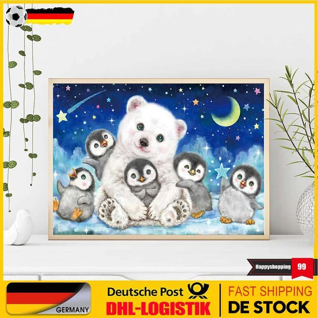 Eisbär Kleine Pinguine Diamond Painting Kits Full Round Drill Art Decor