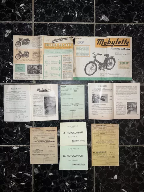 Affiche Ancienne Brochure Motobecane Mobylette