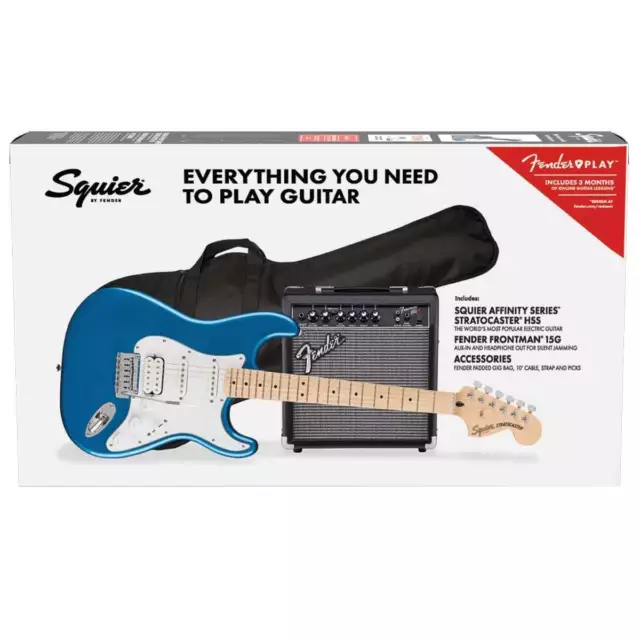 Fender Squier Affinity Series Stratocaster GuitarPack w/ Frontman 15G Amp - Blue