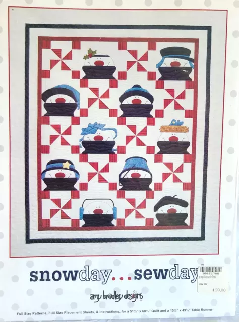 SNOWMEN SNOWMANQuilt Patterns Amy Bradley Designs Quilt & Table Runner Patterns