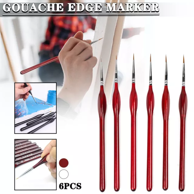 6Pcs Extra Fine Tip Detail Paint Brush Pen for Miniatures Model Maker  Painting