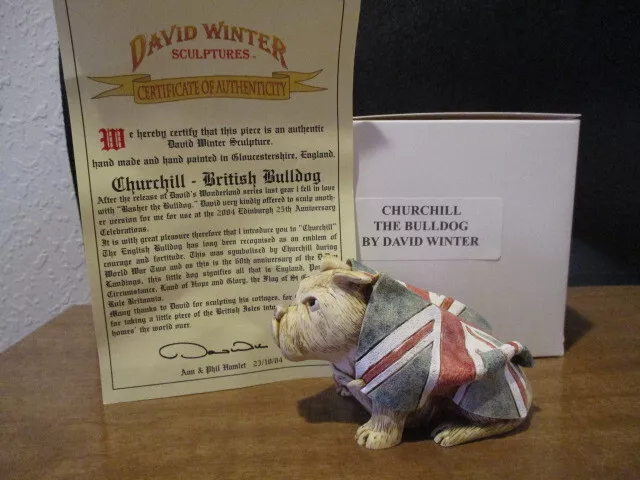 Harmony Kingdom Artist David Winter's Churchill the English Bulldog UK Made