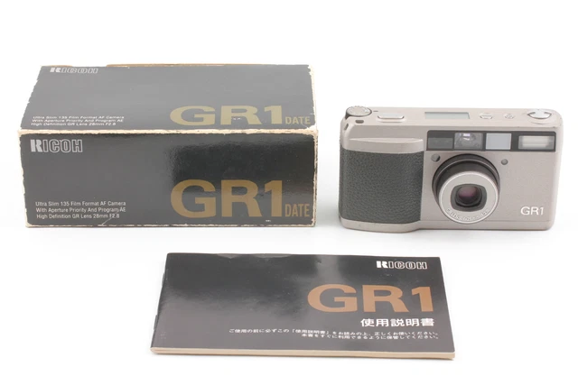 LCD Works [Near MINT in Box] Ricoh GR1 GR-1 Silver 35mm film Camera from Japan 3