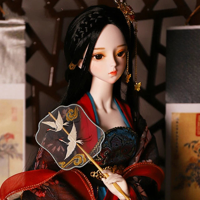 1/3 Ball Jointed Female Body 60cm BJD Girl Dolls with Full Set Clothes Kids Gift