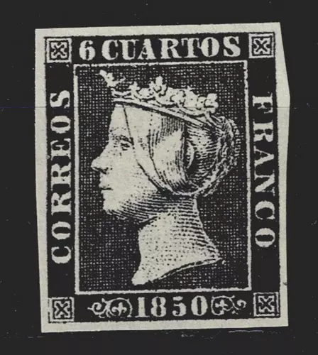 Edifil 1 A nuevo * mng 1850 Isabel II sello de España Spain Lujo Liderstamps