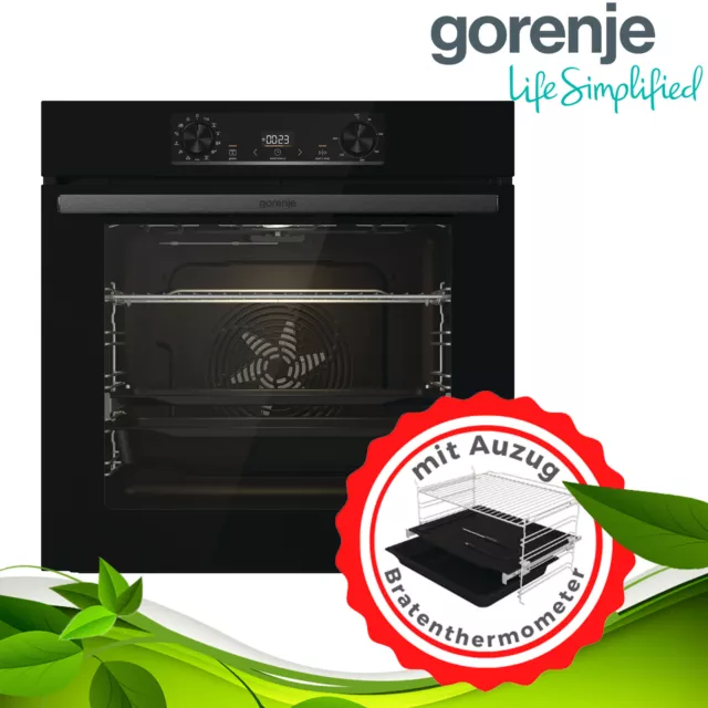 Gorenje Backofen Einbau Herd Einbaubackofen Autark Teleskopauszug schwarz Grill