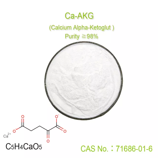 Suplemento de Ca-AKG ultra puro de fábrica alfa-cetoglutarato de calcio polvo