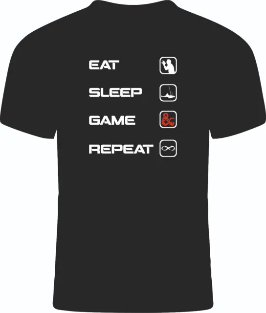 T-shirt da uomo ""Eat, sleep, game, repeat