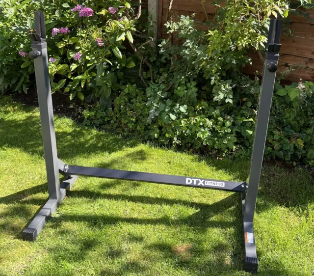 DTX Fitness Adjustable Height Squat Rack With Multi Position Barbell Rest