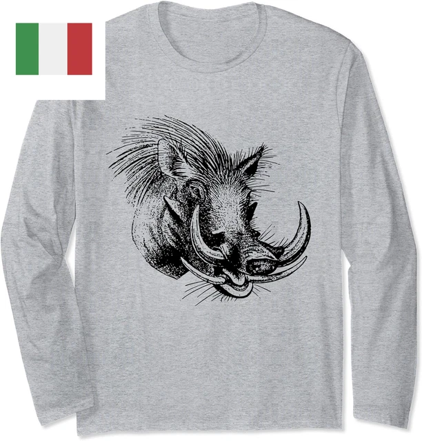 Caccia Al Maiale Al Cinghiale Facocero Maglia a Manica