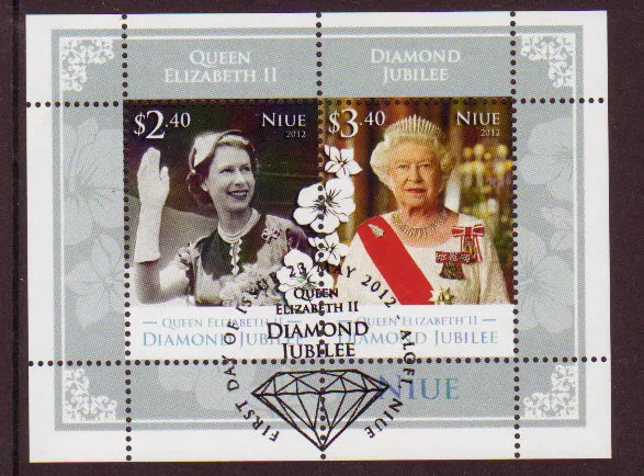 New Zealand 2012 Niue Diamond Jubilee Miniature Sheet Fine Used