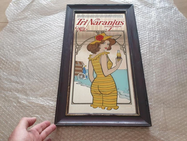 Tri Naranjus - Advertising MIRROR - Espejo Publicitario Vintage 70s,De Colección