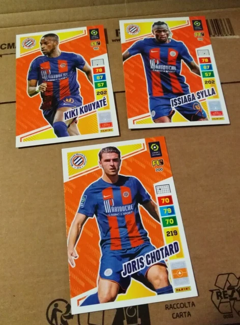 Panini  Adrenalyn  Ligue 1  2023 2024   Montpellier HSC  N°  195 198 200