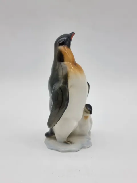 Hutschenreuther Pinguin Figur "Mutter mit Kind" Entwurf Hans Achtziger Vogel 2