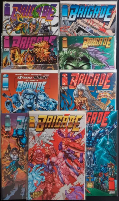 Lot of 17 Brigade #4, 5, 7-15, 19-21,25 Image Comics High Grade Free Shipping!
