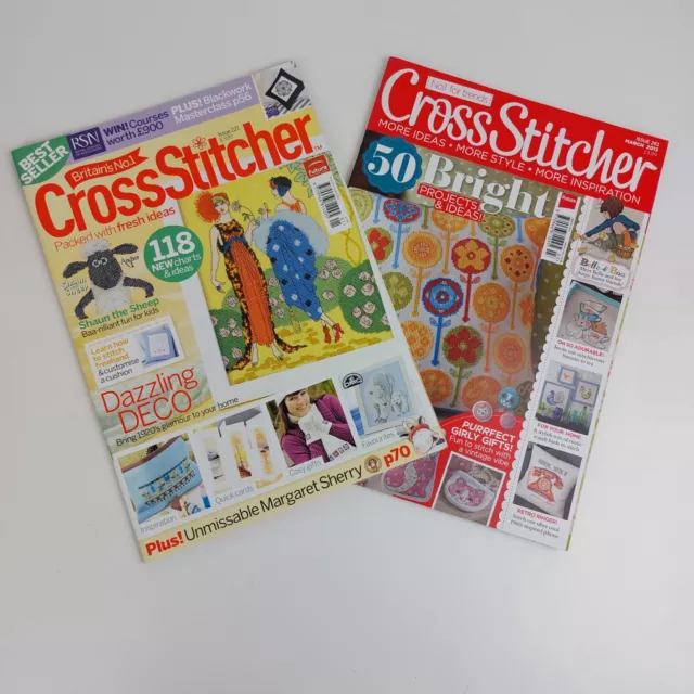 2X Cross Stitcher Magazines (Issues 221 & 263) Stitching, Patterns