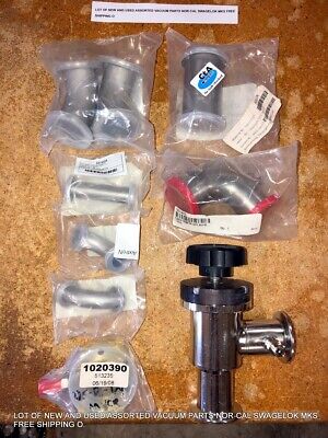 Lot Of New And Used Assorted Vacuum Parts Nor-Cal Swagelok Mks Free Shipping O.