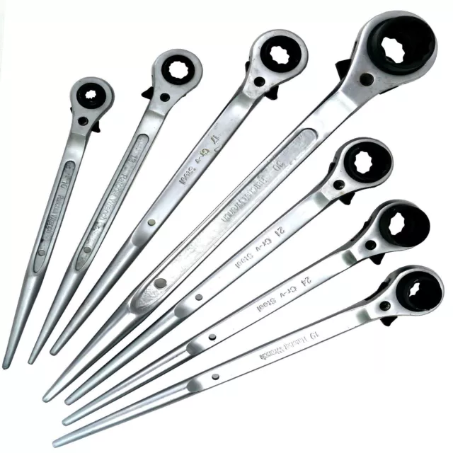 SATIN RATCHET PODGER Steel Fence Erecting Scaffold Spanner Wrench Tool