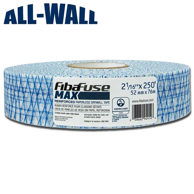 FIBAFUSE MAX REINFORCED Fiber Porous Drywall Tape Extra Crack