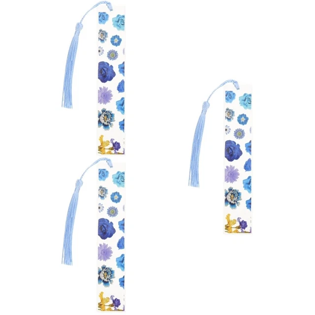 3 un. marcadores de epoxi borlas flores - marcadores portátil flor seca