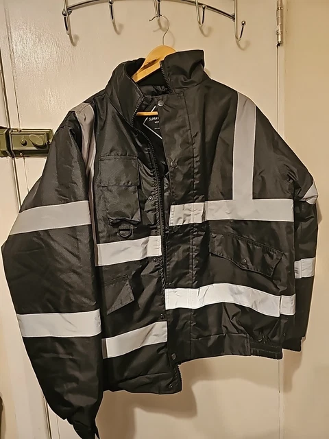 Hi Viz Vis Visibility  Work Waterproof Padded Hooded Reflective Winter Jackets