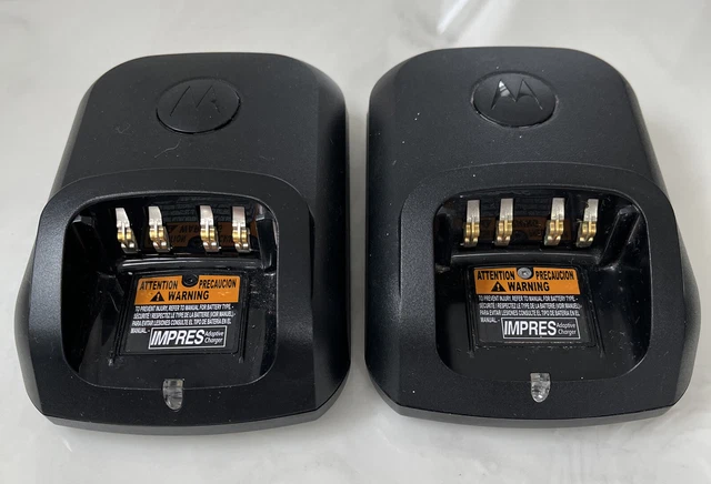 Two Genuine Motorola IMPRES WPLN4243A & PMPN4137A Chargers For XPR3300  XPR7350
