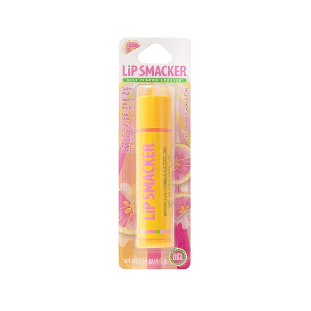 Lip Smacker Flavored Lip Balm, Pink Lemonade Flavor, Clear, for Kids, Men, Women