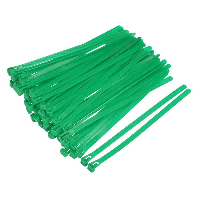 40 pz fascette per cavi 8 pollici x 0,3 pollici fascette per cavi regolabili nylon fascia verde