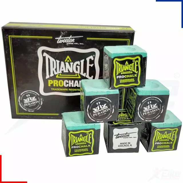 Triangle Snooker Pool Cue Professional Pro Chalk Light Green 1 - 12 Cubes