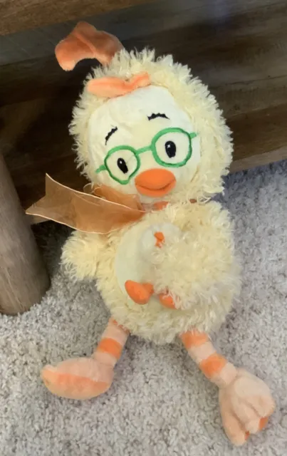 Disney Store Chicken Little 16” Easter Plush in Chicken Suit Holding Baby Chick