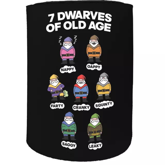 Stubby Holder - 7 Dwarves Old Age - Funny Novelty Christmas Gift Joke Beer Can