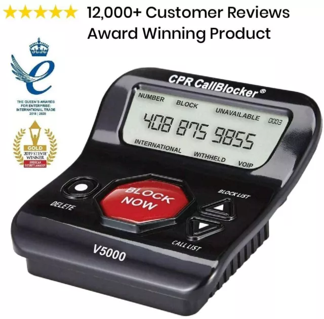 CPR V5000 Call Blocker for Landline Telephone - Stop All Nuisance & Scam Callers 2