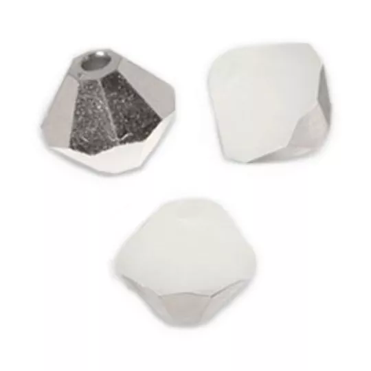 20 Perles Toupies 4mm en cristal Swarovski  WHITE ALABASTER SATIN