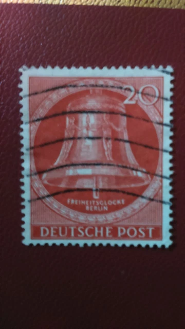 Berlin 1953, Freiheitsglocke 20Pf., Klöppel Mitte, Michel 103