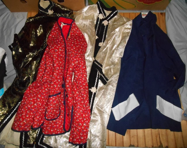 Lot of Vintage Traditional Asian Jackets Satin, Padded Clothing Lot of Vintage Traditional Asian Jackets Satin, Padded Clothing