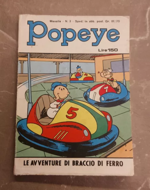 Popeye N.3  Anno 1973 - Le Avventure Di Braccio Di Ferro...Ediz.Bianconi