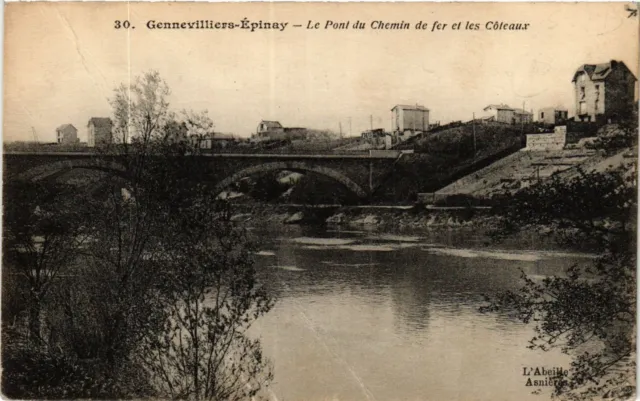 CPA GENNEVILLIERS ÉPINAY Le Pont du Chemin de fer et les Coteaux (412908)